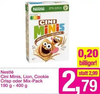 Sutterlüty Nestlé Cini Minis, Lion, Cookie Crisp Oder Mix-Pack 190g-400g Angebot