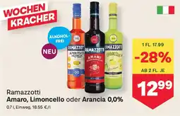 MPreis Ramazzotti Amaro, Limoncello oder Arancia 0,0% Angebot