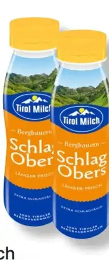 MPreis Tirol Milch Bergbauern Schlagobers Angebot