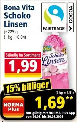 Norma Bona Vita Schoko Linsen Angebot
