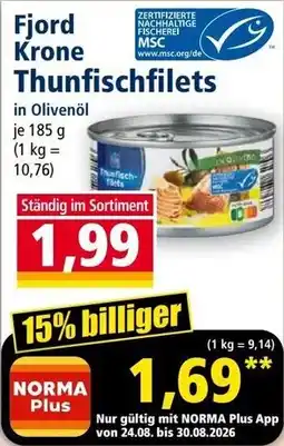 Norma Fjord Krone Thunfischfilets Angebot
