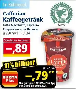 Norma Caffeciao Kaffeegetränk Angebot