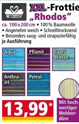 Norma XXL-Frottie "Rhodos" Angebot