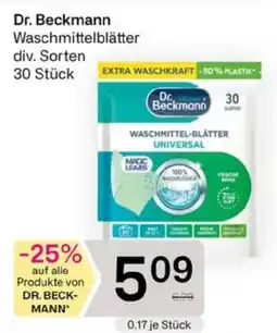 Bipa Dr. Beckmann Waschmittelblätter Angebot