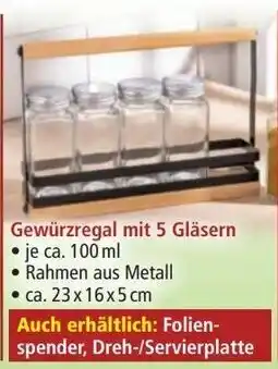 Norma Gewürzregal mit 5 Gläsern Angebot
