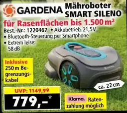 Norma GARDENA Mähroboter SMART SILENO Angebot