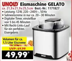 Norma Unold Eismaschine GELATO Angebot