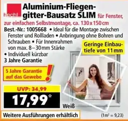 Norma Aluminium-Fliegen-gitter-Bausatz SLIM Angebot