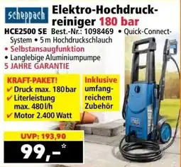 Norma scheppach Elektro-Hochdruckreiniger 180 bar Angebot