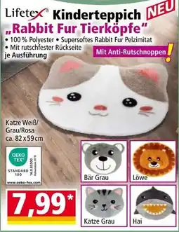 Norma Lifetex Kinderteppich „Rabbit Fur Tierköpfe“ Angebot