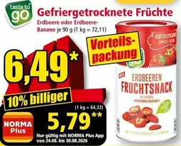 Norma Gefriergetrocknete Früchte Erdbeere oder Erdbeere-Banane Angebot