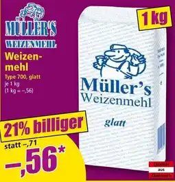 Norma Müller's Weizenmehl Angebot
