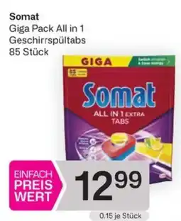 Bipa Somat Giga Pack All in 1 Geschirrspültabs Angebot