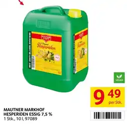 Transgourmet Mautner Markhof Hesperiden Essig 7,5 % Angebot