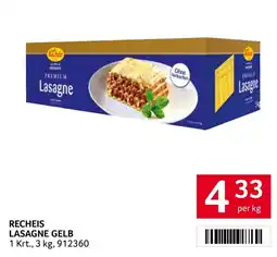 Transgourmet Recheis Lasagne Gelb Angebot