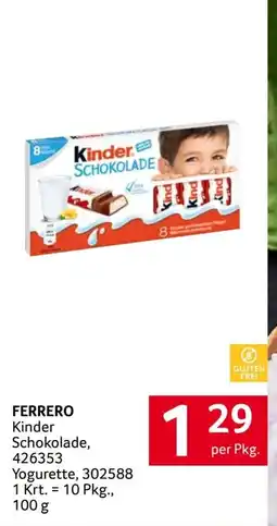 Transgourmet Ferrero Kinder Schokolade Angebot