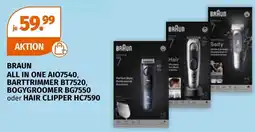 Müller BRAUN ALL IN ONE AIO7540, BARTTRIMMER BT7520, BOGYGROOMER BG7550 oder HAIR CLIPPER HC7590 Angebot