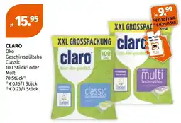 Müller CLARO Öko Geschirrspültabs Classic Angebot