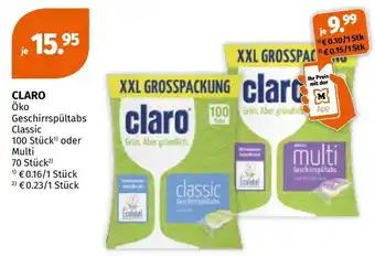 CLARO Öko Geschirrspültabs Classic