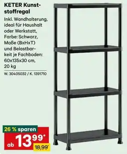 Lagerhaus Graz Land KETER Kunststoffregal Angebot