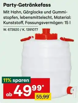 Lagerhaus Party-Getränkefass Angebot