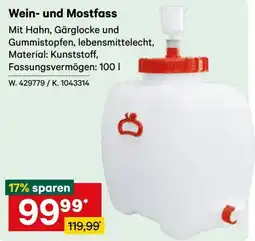 Lagerhaus Wein- und Mostfass Angebot