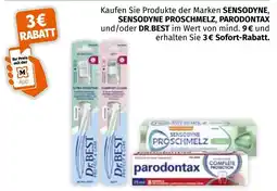 Müller Sensodyne, Sensodyne Proschmelz and Parodontax oder Dr. Best Angebot