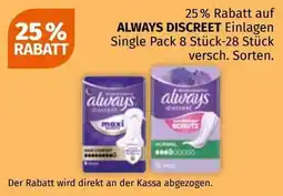 Müller Always Discreet Einlagen Angebot