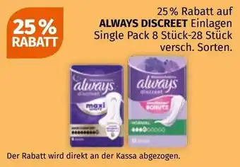 Always Discreet Einlagen