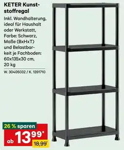 Lagerhaus KETER Kunststoffregal Angebot