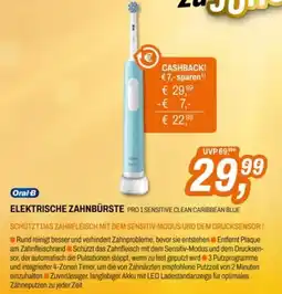Expert Oral-B Elektrische Zahnbürste PRO 1 Sensitive Clean Caribbean Blue Angebot