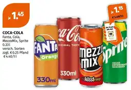 Müller Coca-Cola Fanta, Cola, MezzoMix, Sprite Angebot