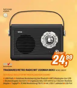 Expert Tragbares Retro-Radio mit 1500mAh Akku Mono 1966 BT Angebot