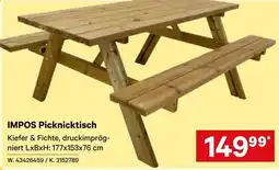 Lagerhaus IMPOS Picknicktisch Angebot