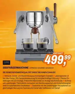 Expert Coso Siebträgermaschine Espresso Gourmet Advanced Angebot