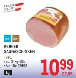 Metro Berger Saunaschinken Angebot
