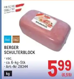 Metro Berger Schulterblock Angebot
