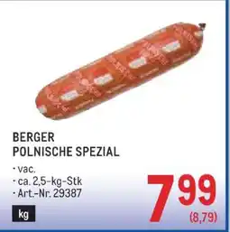 Metro Berger Polnische Spezial Angebot