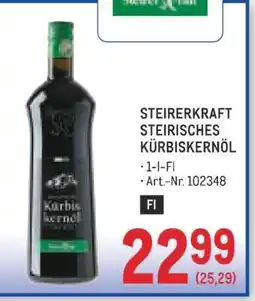 Metro STEIRERKRAFT STEIRISCHES KÜRBISKERNÖL Angebot