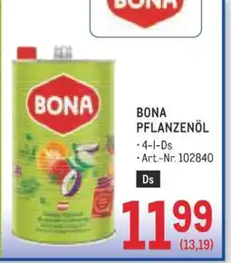 Metro Bona Pflanzenöl Angebot