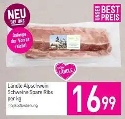 Sutterlüty Ländle Alpschwein Schweine Spare Ribs Angebot