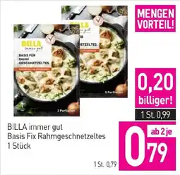 Sutterlüty BILLA immer gut Basis Fix Rahmgeschnetzeltes Angebot