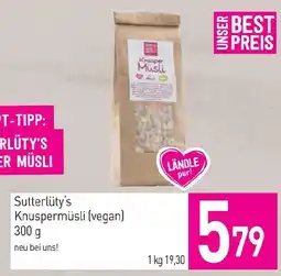 Sutterlüty Sutterlüty's Knuspermüsli (vegan) Angebot