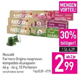 Sutterlüty Nescafé Farmers Origins nespresso-kompatible Alukapseln Angebot