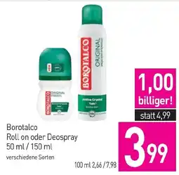 Sutterlüty Borotalco Roll on oder Deospray Angebot