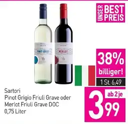 Sutterlüty Sartori Pinot Grigio Friuli Grave oder Merlot Friuli Grave DOC Angebot