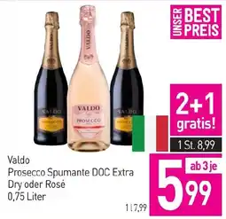 Sutterlüty Valdo Prosecco Spumante DOC Extra Dry oder Rosé Angebot