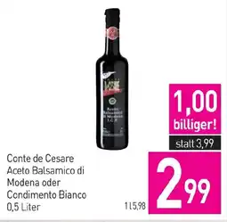 Sutterlüty Conte de Cesare Aceto Balsamico di Modena oder Condimento Bianco Angebot