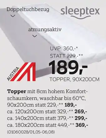 Sleeptex Topper