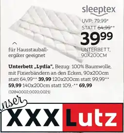 XXXLutz Sleeptex unterbett Angebot
